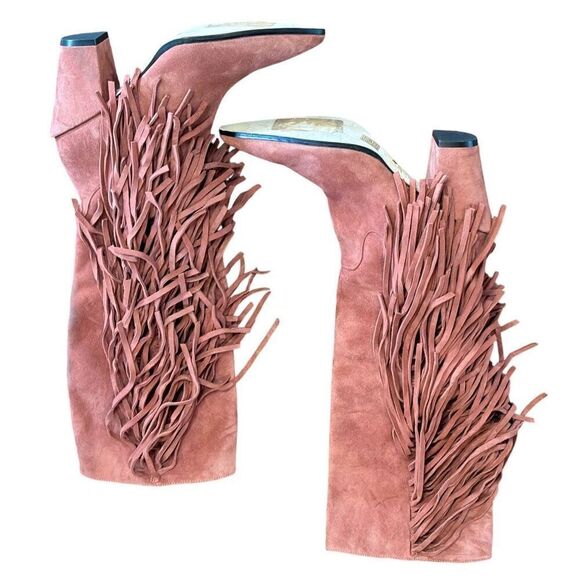 Stuart Weitzman Kenley Fringe Boot in Cordomon NWOB Size 6 - Picture 10 of 12